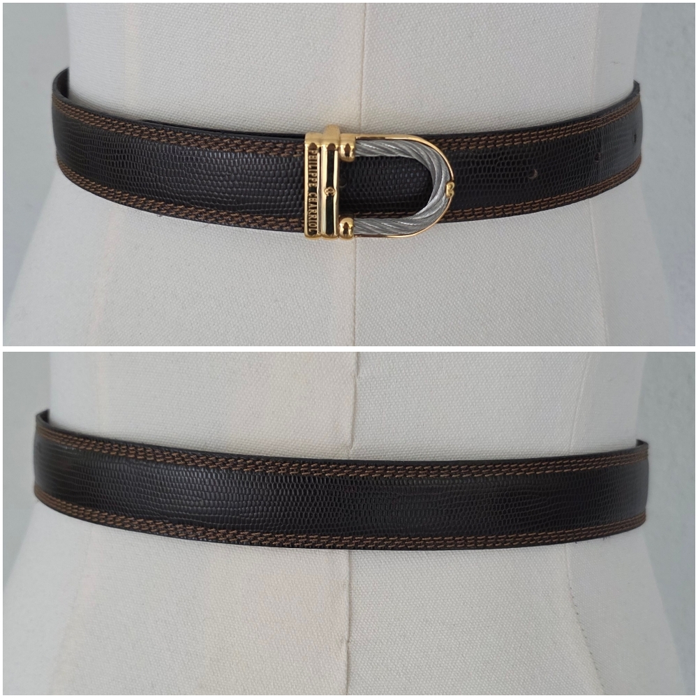 PHILIPPE CHARRIOL Designer Silver Sculptural Interlocking Statement Belt S